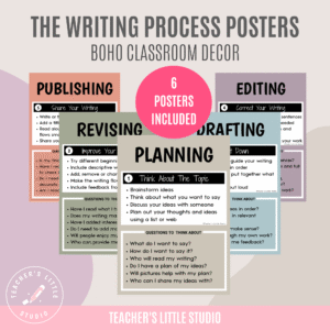 Boho Writing Process Posters