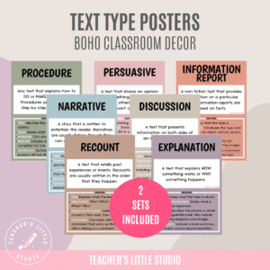 Boho Text Type Posters