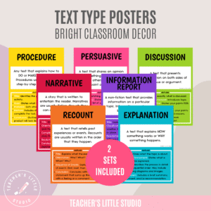 Bright Text Type Posters