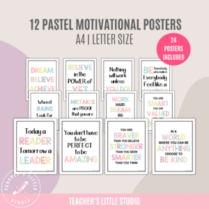 12 Pastel Motivational Posters