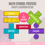 Bright Math Symbol Posters