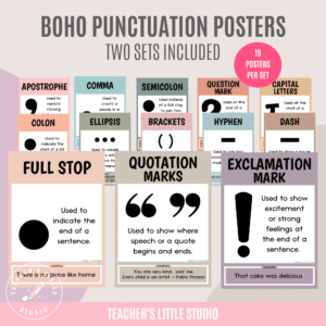 Boho Punctuation Posters