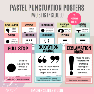 Pastel Punctuation Posters
