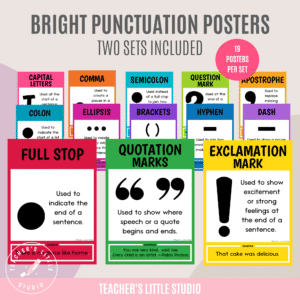Bright Punctuation Posters
