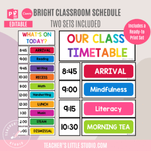 Bright Classroom Schedule