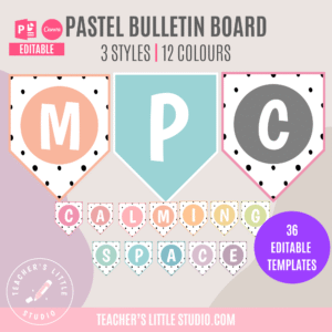 Pastel Spearhead Bulletin Board