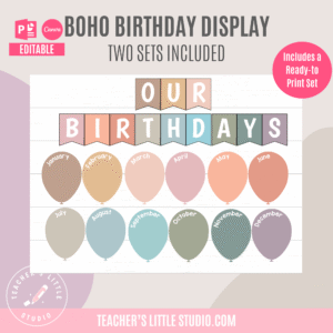 Boho Balloon Birthday Display