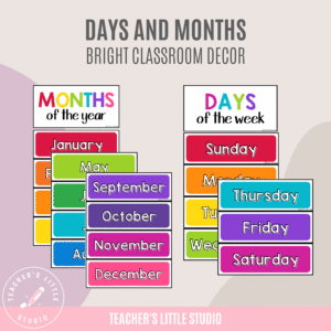 Bright Days of the Week and Months of the Year