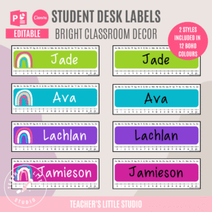Bright Desk Labels