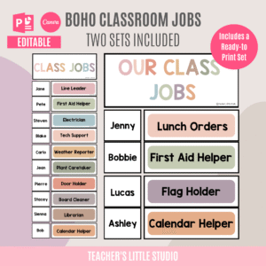 Boho Classroom Jobs