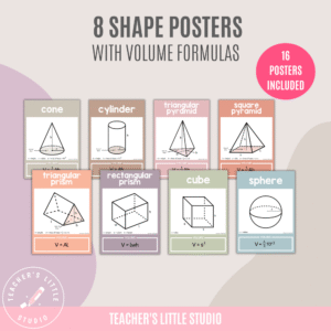 Boho 3D Shapes With Volume Formulas - Teacher's Little Studio