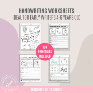 Handwriting Practice Worksheets - Teacher's Little Studio